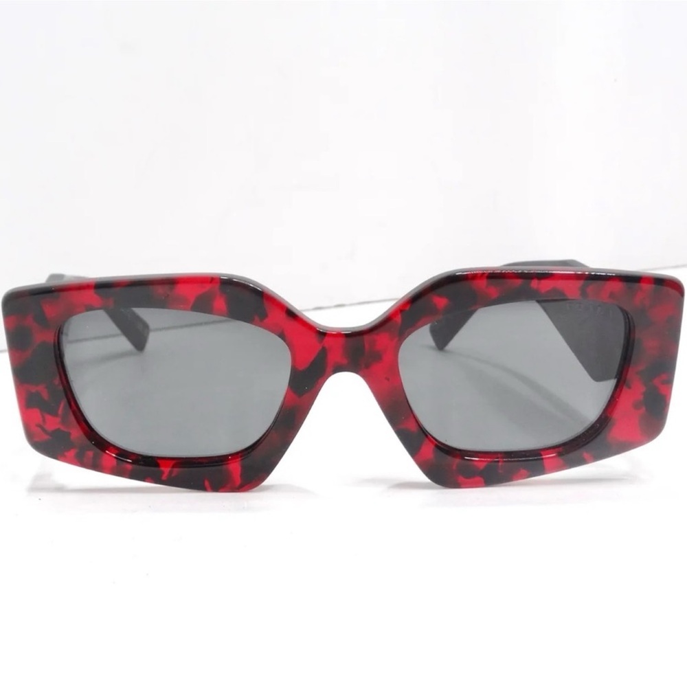 Prada Red and Black Tortoise Shell Sunglasses